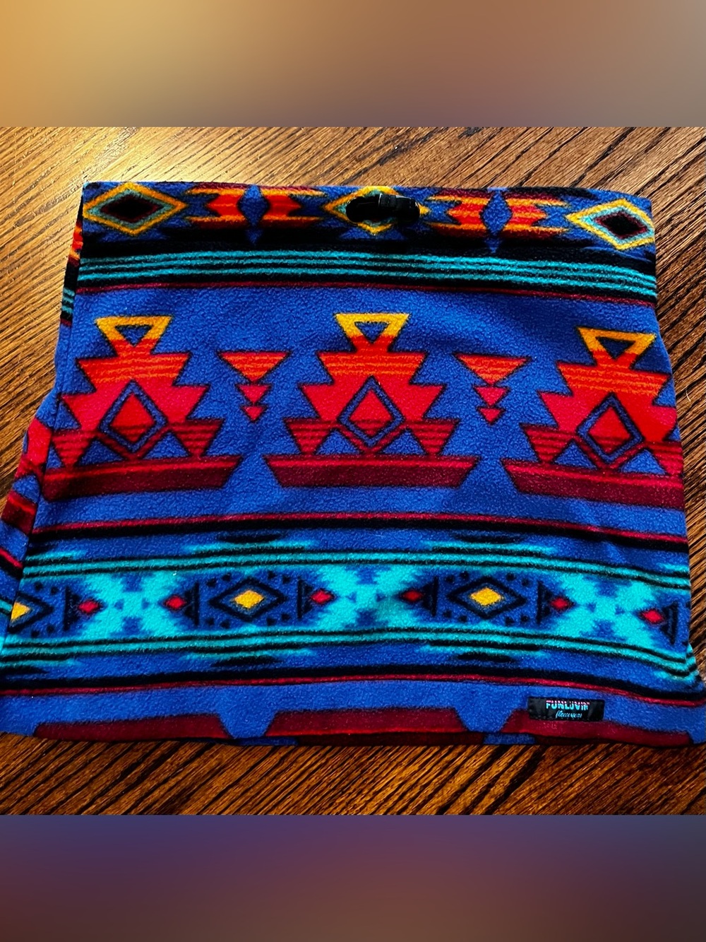 Vibrant Fleece Aztec Fleece Mini Skirt in Blue, Red, yellow, green New M